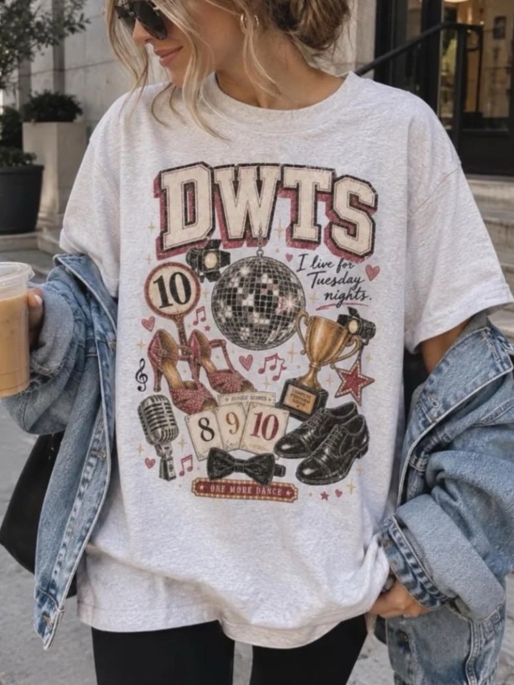 White DWTS Graphic Short Sleeve Tee